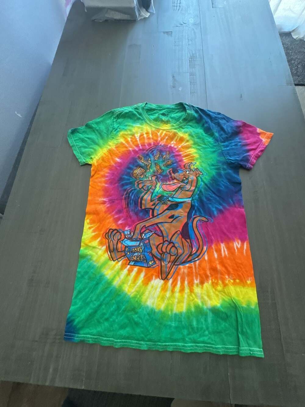 Scooby-Doo Tie-Dye Graphic T-Shirt Featuring Scooby Snacks